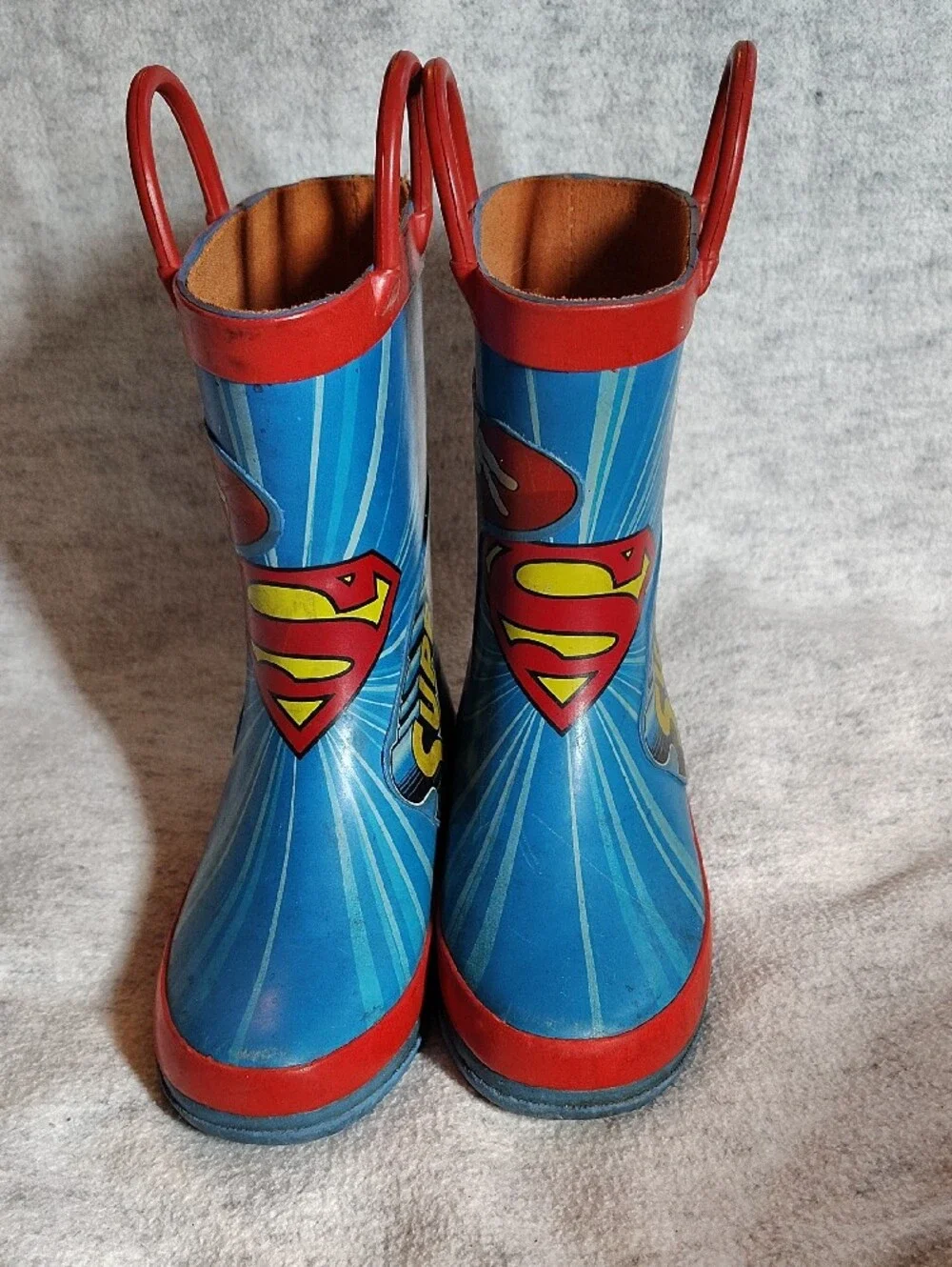 DC Comics Superman Blue and Red Kids Rain Boots